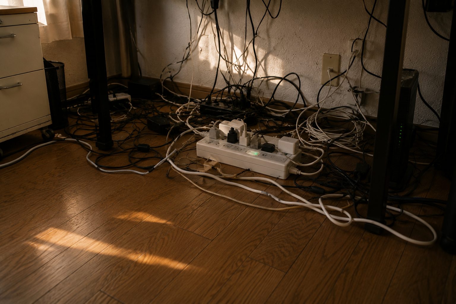 机の下は見ないことにしている